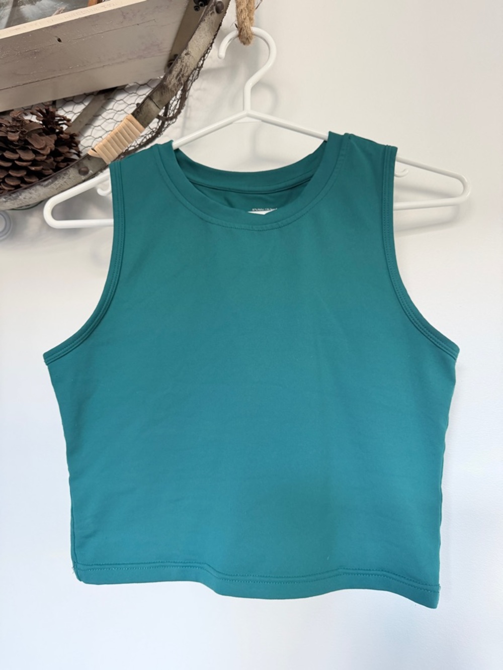ZYIA Sleeveless Crop Tank Top in Teal - Women's
